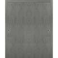 Sartodoors Double Pocket Interior Door, Gray PLANUM0010DBD-BTN-5696
